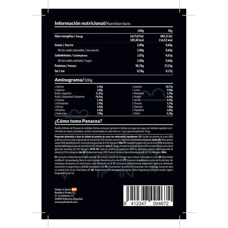 Paleobull Amaltea Aislado De Proteina Neutro 350Gr.