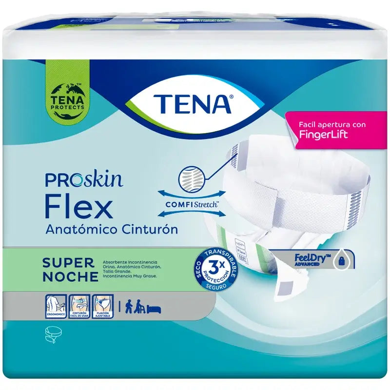 Tena Pañal Flex Proskin Super Grande Super Noche , 80 unidades