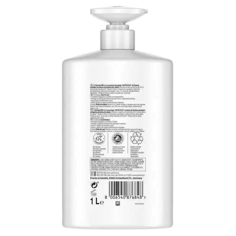 Pantene Champú Nutri-Plex Suave Y Liso 1000Ml