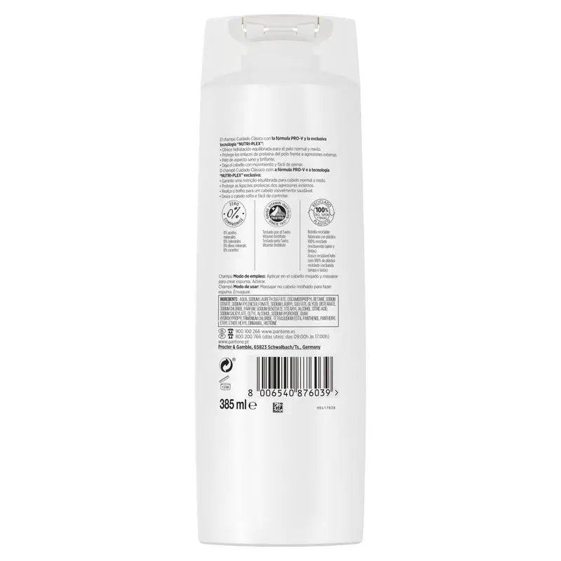 Pantene Nutri Plex Champú Clásico 385Ml