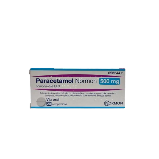 Paracetamol Normon Efg 650 mg 20 comprimidos