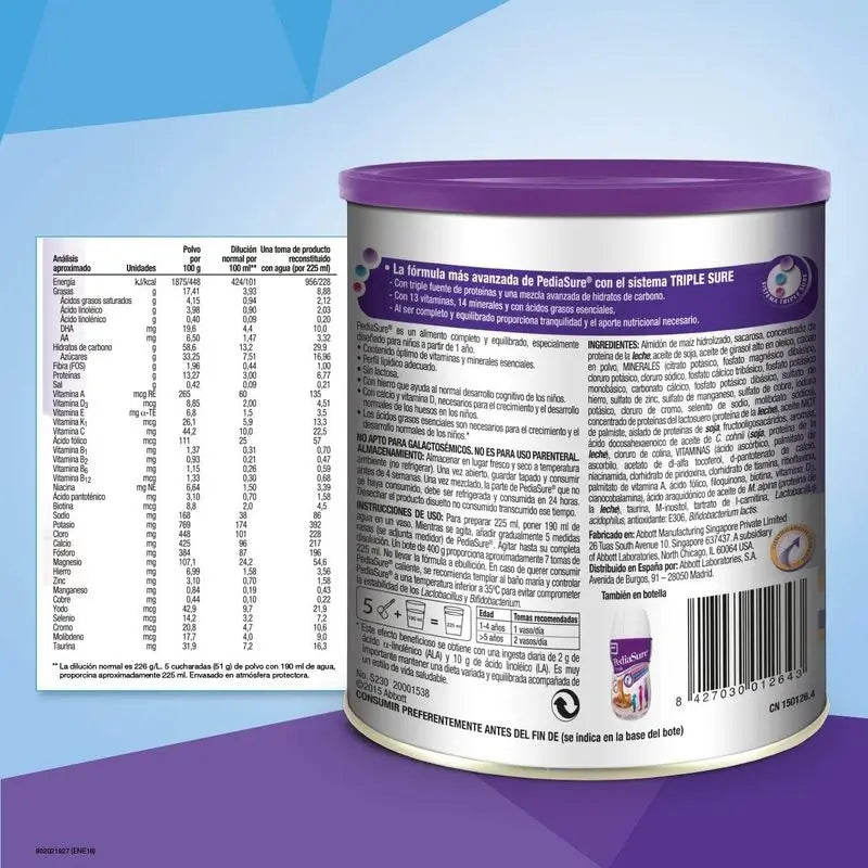 Pediasure Chocolate Niños, 400 gr