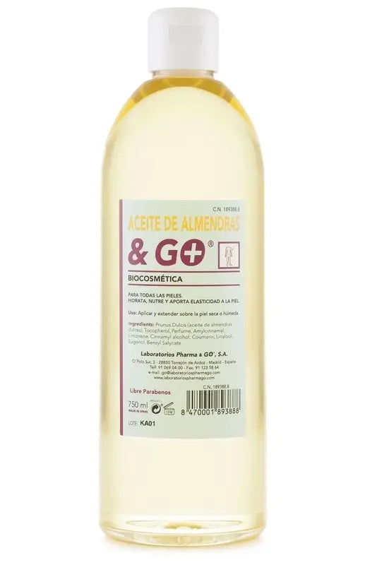 Pharma & Go Aceite De Almendras Dulces 750Ml.