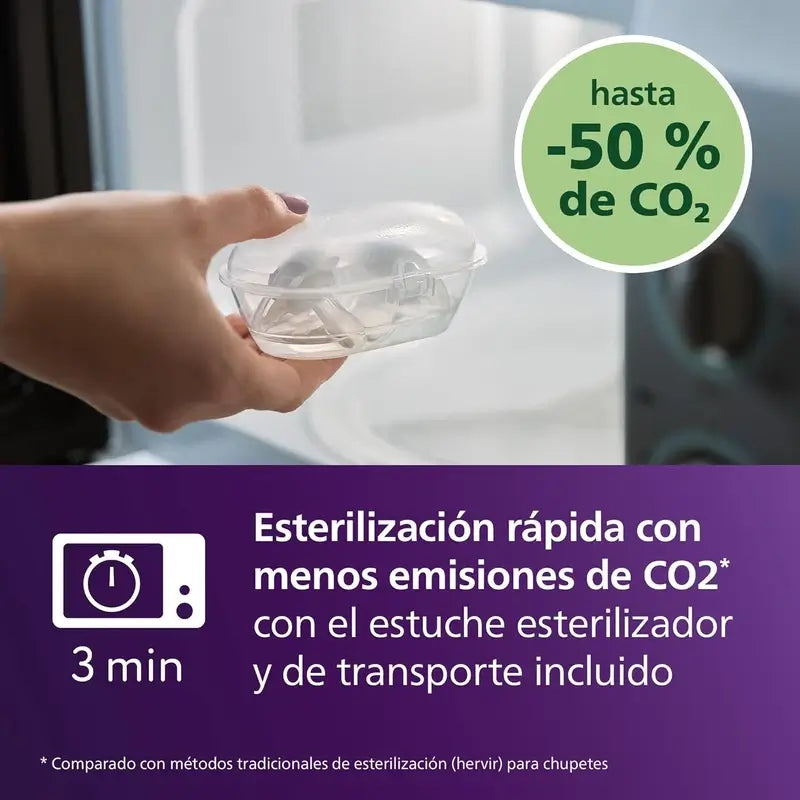 Philips Avent 2 chupetes ultra soft 6-18m niña