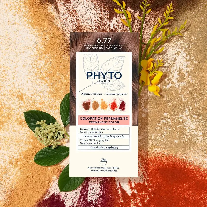 PHYTO Phytocolor 6.77 coloración permanente tono marrón claro cappuccino