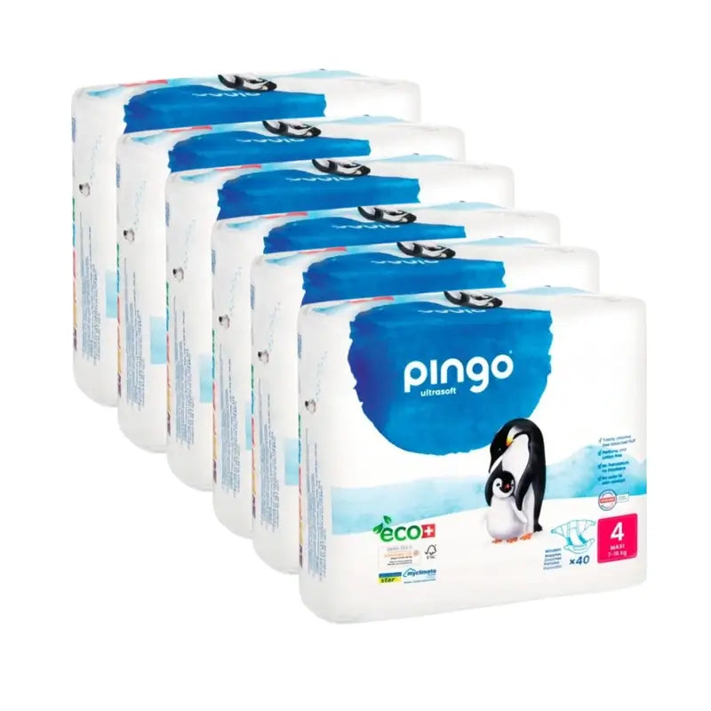 Pingo Pañal Braguitas Ecológicos Talla 4 (7-18 Kg), 6X30 Unidades