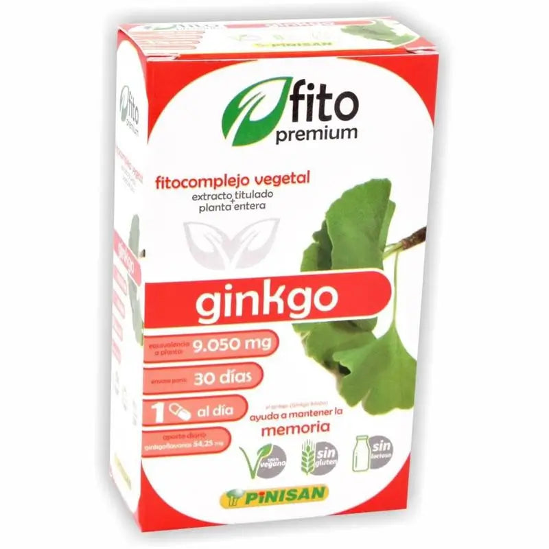 Pinisan Fitopremium Ginkgo , 30 cápsulas