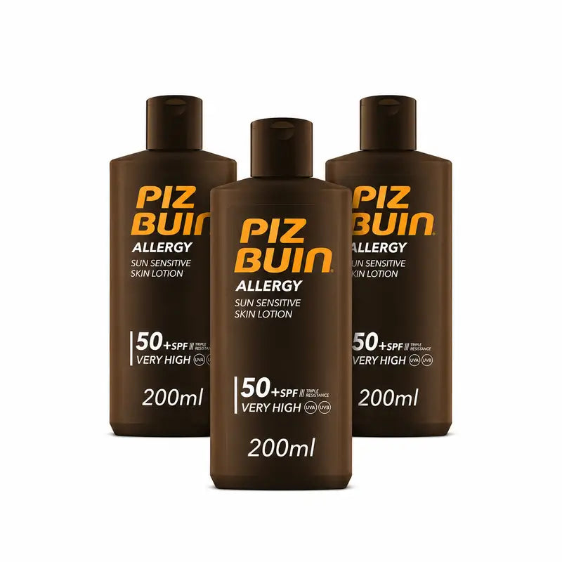 Piz Buin Allergy Crema Solar Corporal SPF50, Pack 3 x 200 ml