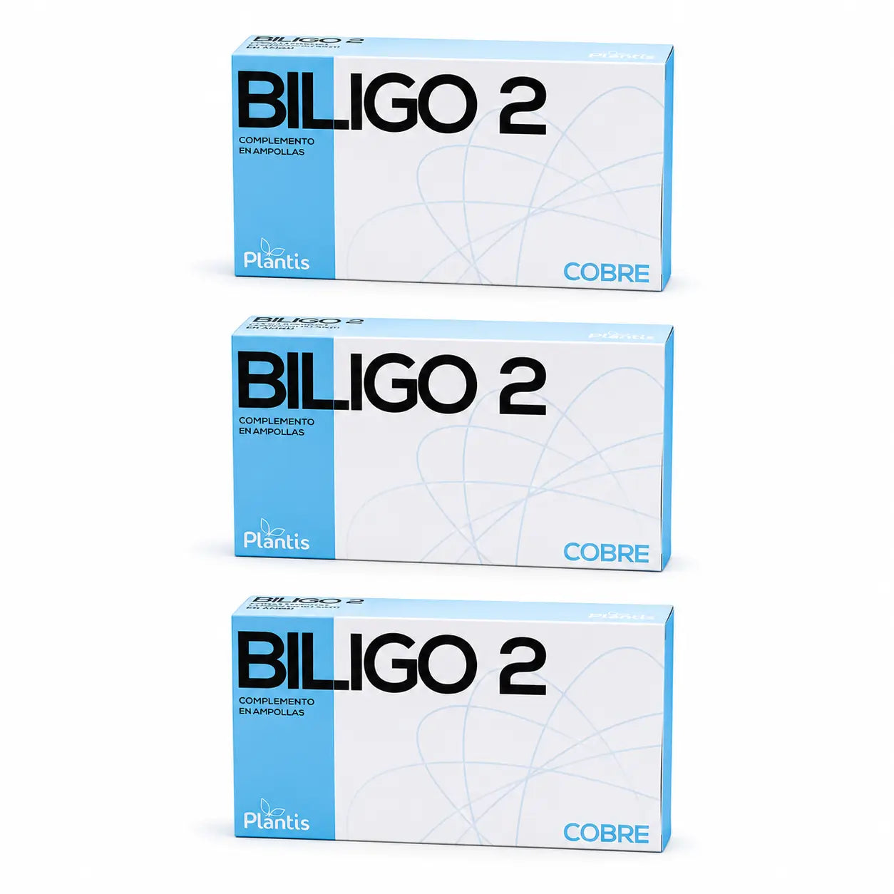 Plantis Biligo 2 Cobre 20 Ampollas X 2 Ml , pack 3