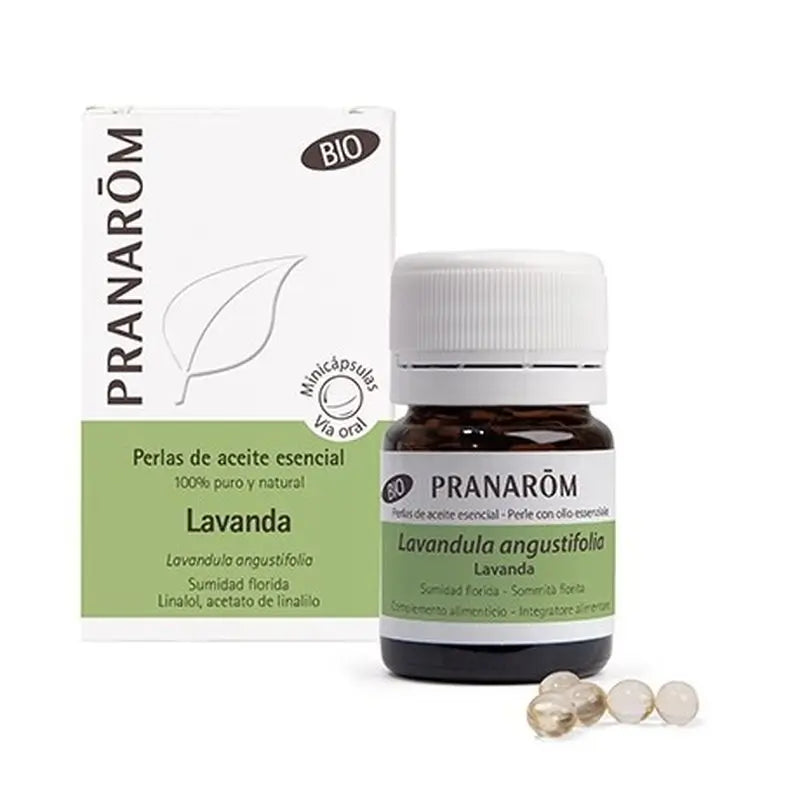 Pranarom Aceite Esencial Perlas Lavanda, 60 minicápsulas