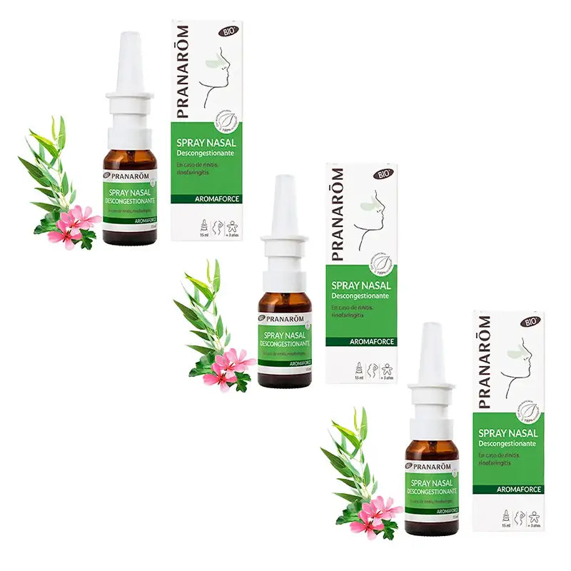 Pranarôm Aromaforce Spray Nasal Bio, 3X15 Ml