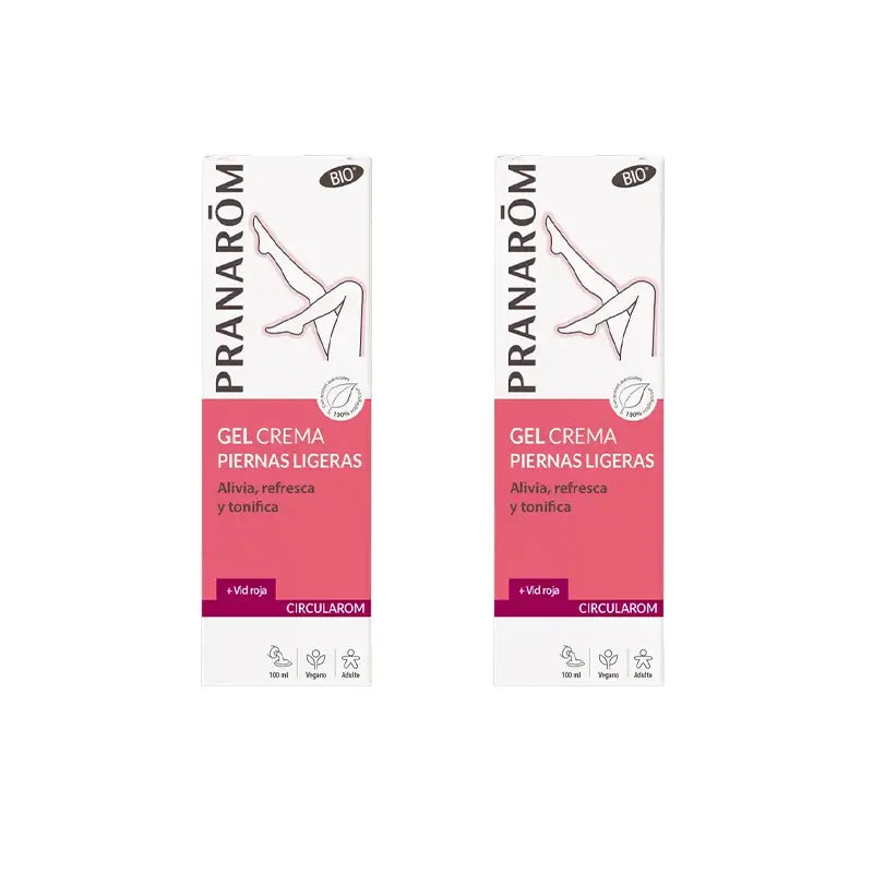 Pranarôm Circularom Gel Crema Piernas Ligeras Bio, 2X100 Ml