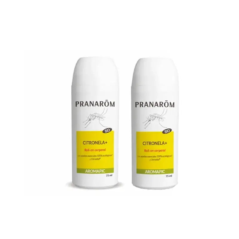 Pranarôm Roll-On Citronela+ Leche Corporal Bio, 2X75 Ml