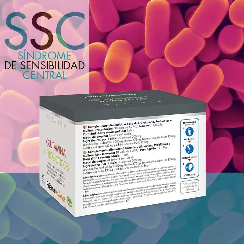 Prisma Premium Glutamina + Probioticos, 30 Sticks