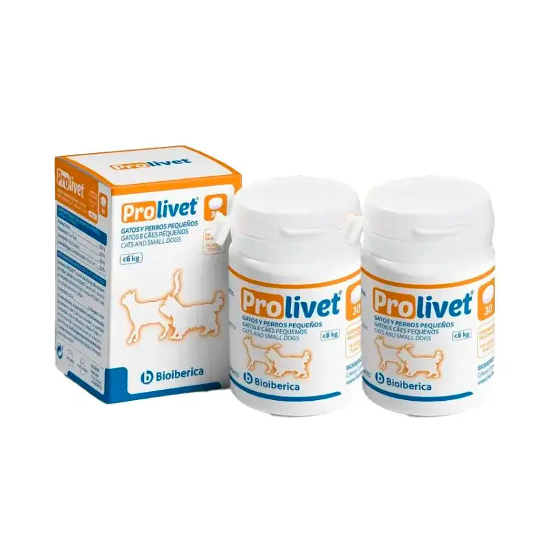 Prolivet Gatos y Perros Pequeños, Pack 2 x 30 Comprimidos