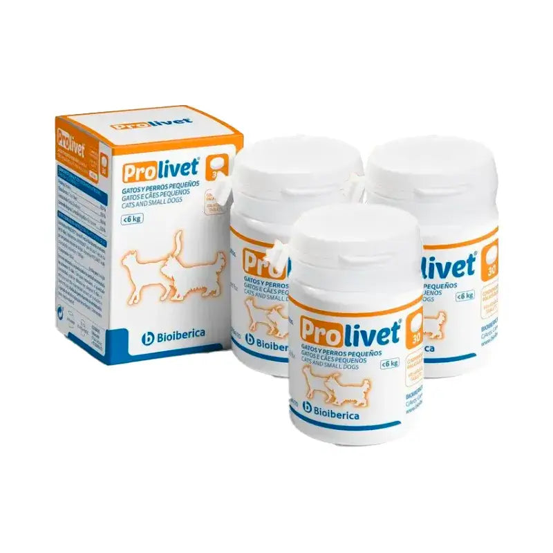 Prolivet Gatos y Perros Pequeños, Pack 3 x 30 Comprimidos