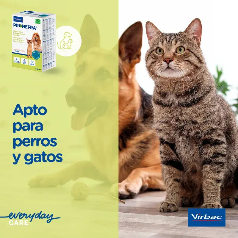 Virbac Pronefra Suplemento Renal Para Perros y Gatos, 180 ml