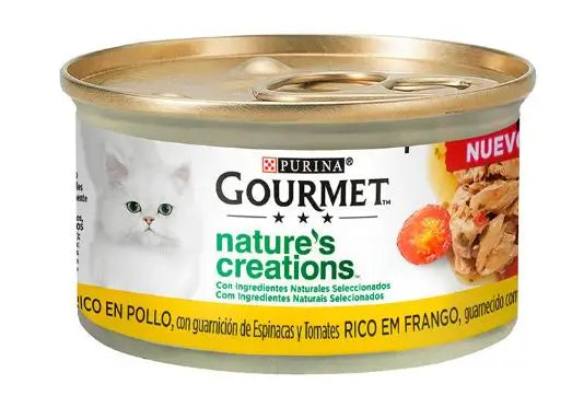 Gourmet Nature Chicken Caja 24X85Gr, comida húmeda para gatos