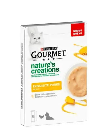 Purina Gourmet Puree Pollo 11X5X10Gr, comida húmeda para gatos