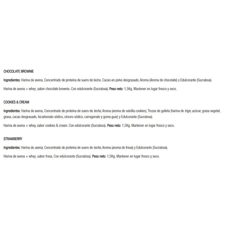 Pwd Oat Delight 40% Whey Protein Cookies & Cream Envase1.5 Kg