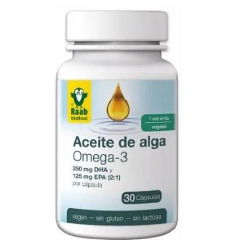 Raab Vitalfood Aceite De Alga Omega 3 1183Mg 30Cap. Sg Vegan