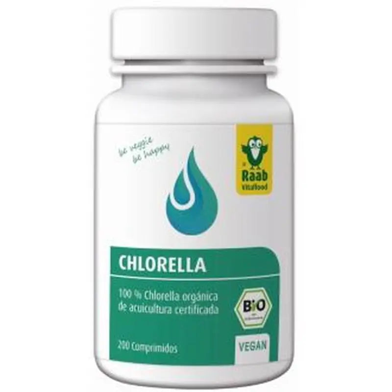 Raab Vitalfood Alga Chlorella 200Comp. Bio Sg Vegan