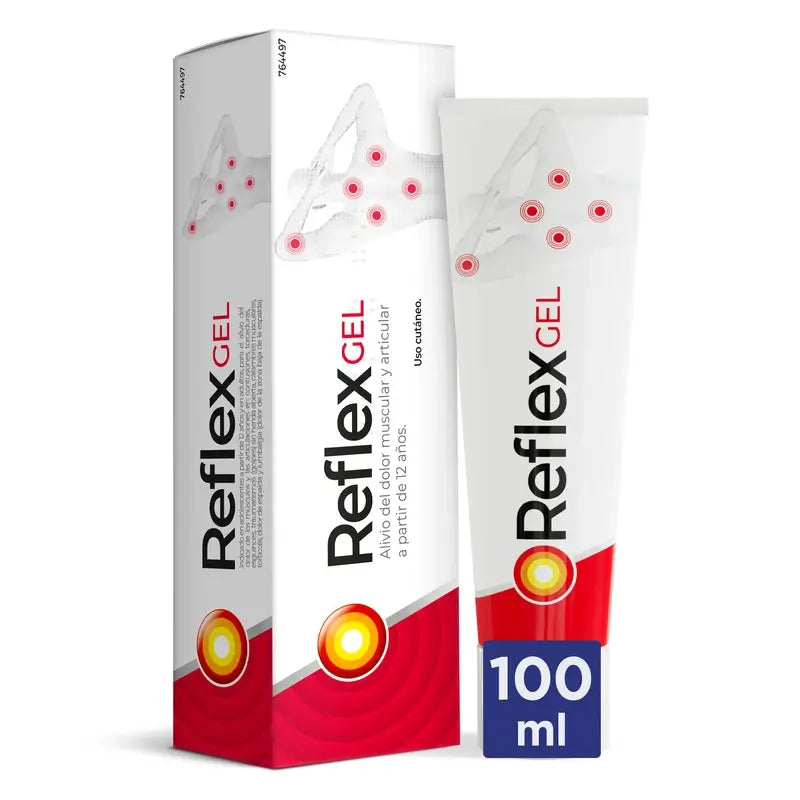 Reflex Gel es un medicamento analgésico para la piel, que se utiliza para aliviar el dolor muscular y articular. Contiene 100 ml