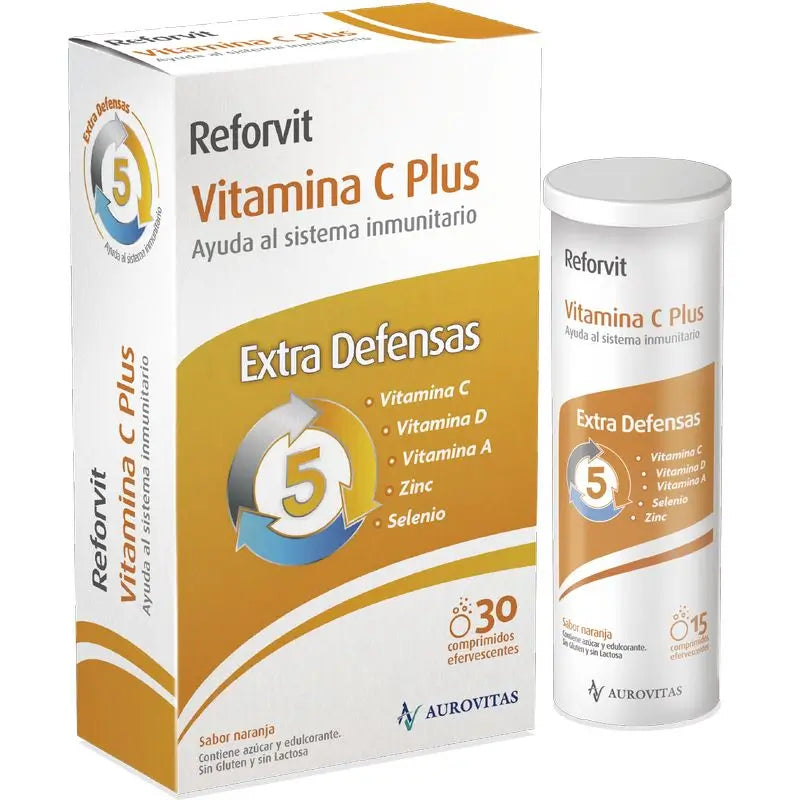 Reforvit Vitamina C Plus Extra Defensas, 30 Comprimidos Efervescentes