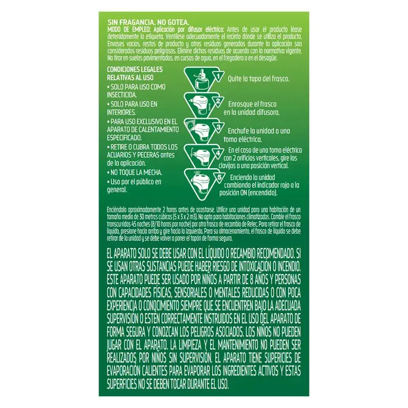 Relec Día y Noche Difusor Electrico y Líquido Antimosquitos, 35 ml