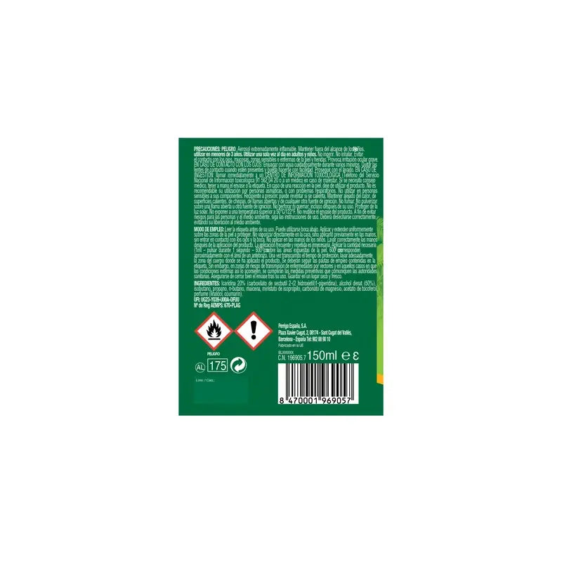 Relec Fuerte Familiar Aerosol Antimosquitos, 125 ml