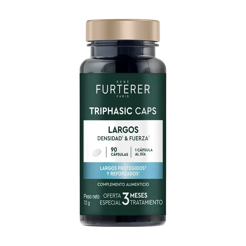 Rene Furterer Triphasic Cabellos Largos, Densidad Y Fuerza , 90 cápsulas