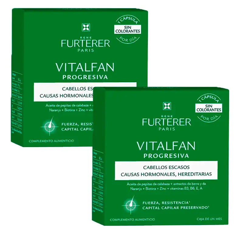 Rene Furterer Vitalfan Caída Progresiva, Pack 2 x 30 cápsulas