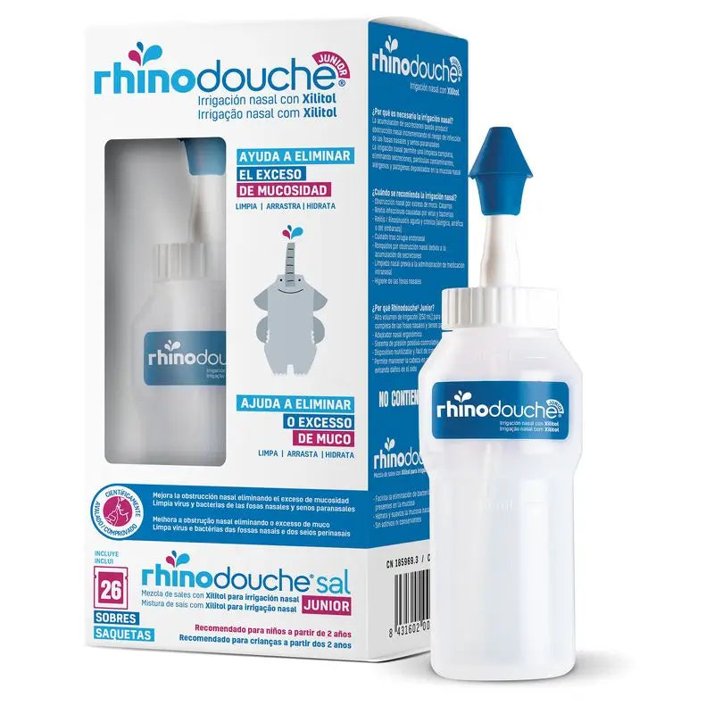 Rhinodouche Junior Irrigador Nasal 250 ml + Sal Junior 26 sobres