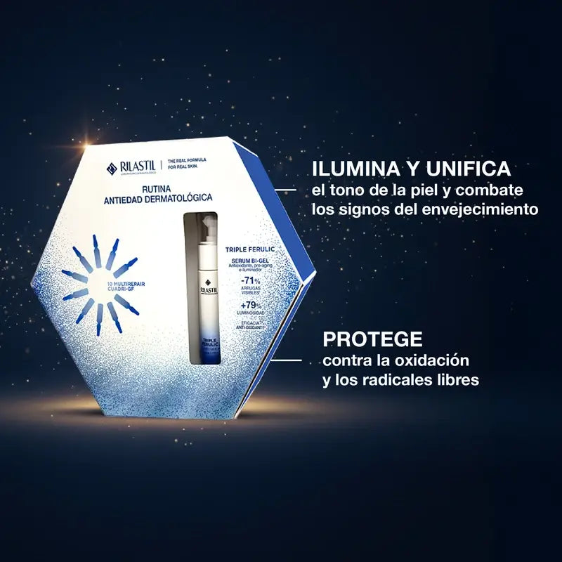 Rilastil Pack Navidad Radiance, 30 ml + 10 ampollas x 1,5 ml