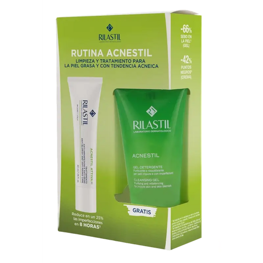 Rilastil Pack Rutina Acnestil Acné Derma, 40 ml + 50 ml