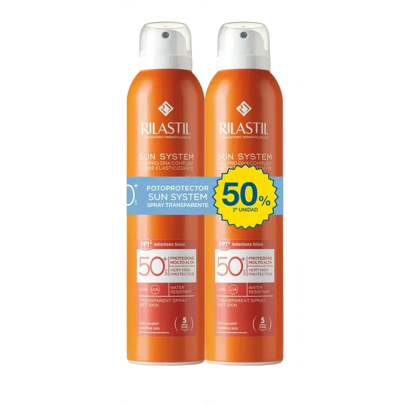 Rilastil Sun System Spray Transparente 50+ , 2 x 200 ml