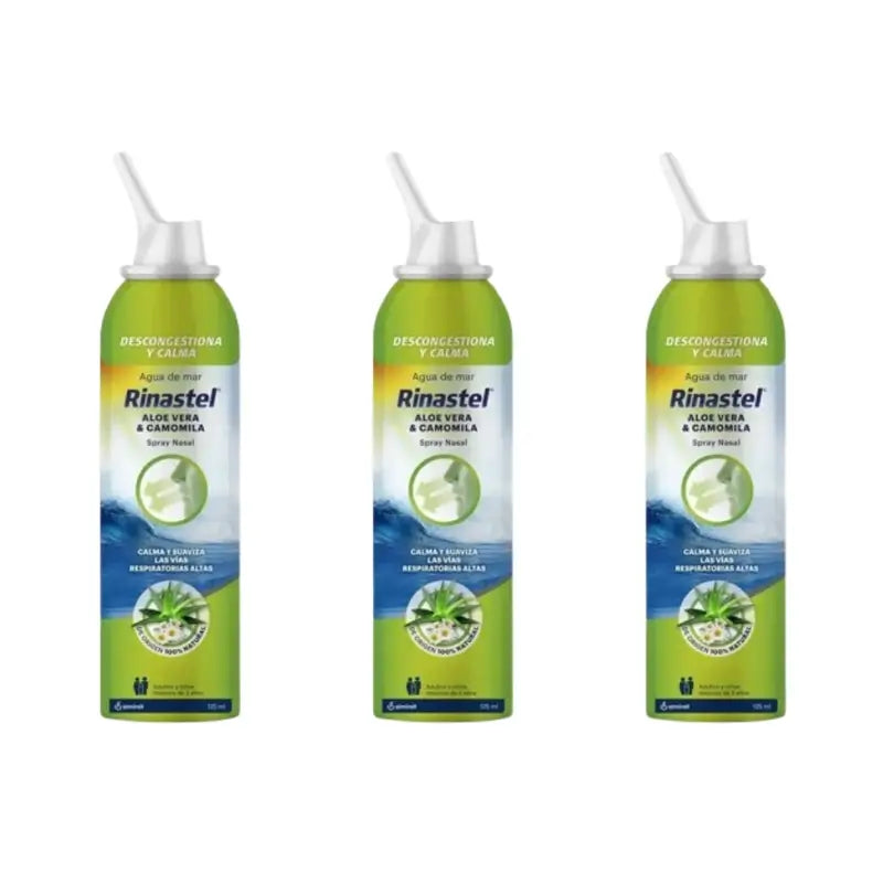 Rinastel Aloe V Camomila Spray Nasal, 3X125 Ml