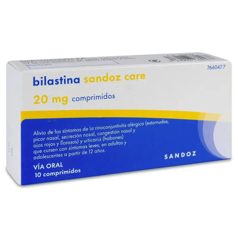 Sandoz Care Bilastina 20 Mg, 10 Comprimidos
