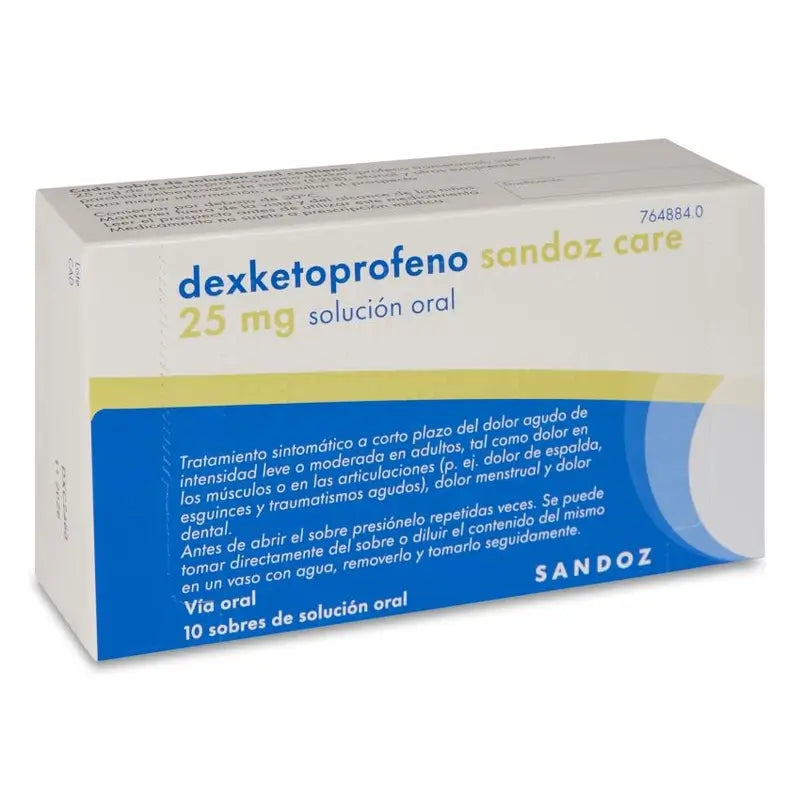 Sandoz Care Dexketoprofeno 25 Mg, 10 sobres