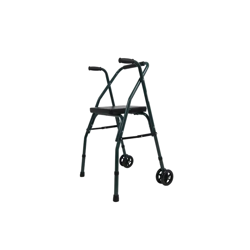 Sanitec Andador Plegable Con Asiento Y Ruedas Delanteras , 1 unidad