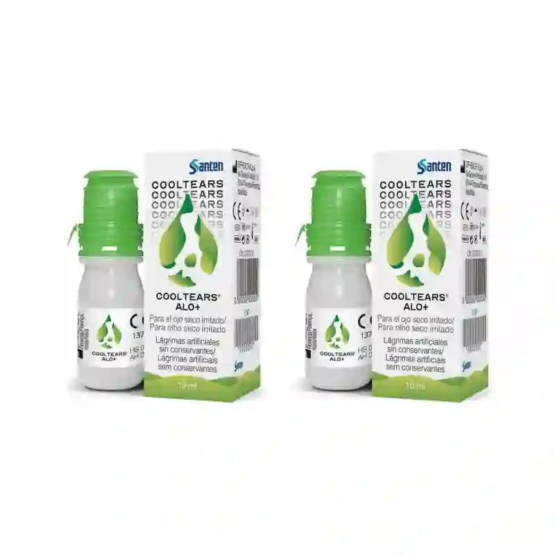 Santen Cooltears Alo+ Lágrimas Artificiales Multidosis, 2X10 Ml