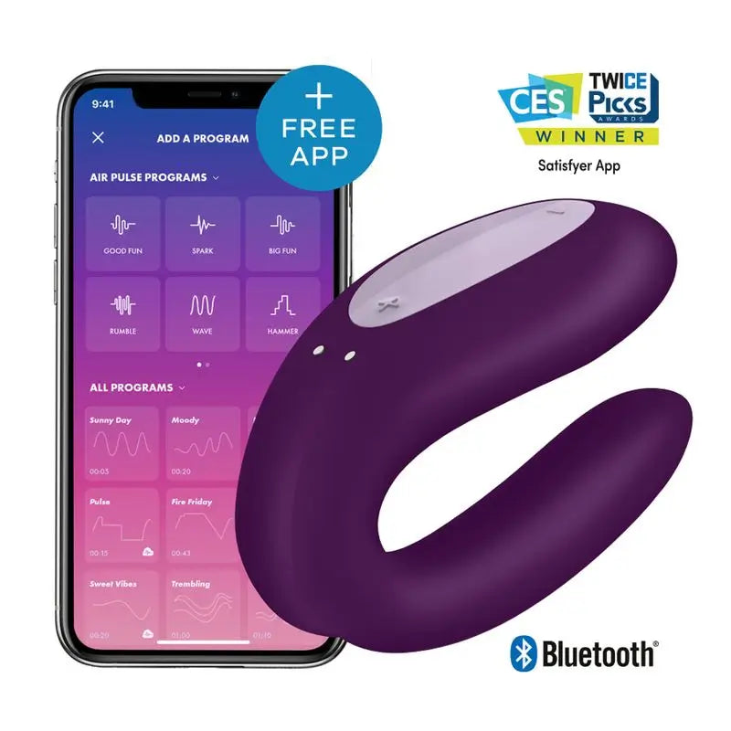 Satisfyer Connect Double Joy Con App - Morado