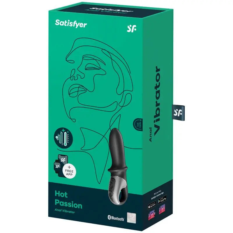 Satisfyer Connect Hot Passion Vibrador Anal App - Negro