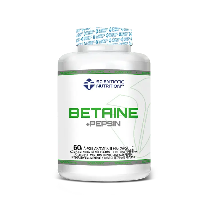 Scientiffic Nutrition Betaine +Pepsin, 60 capsulas