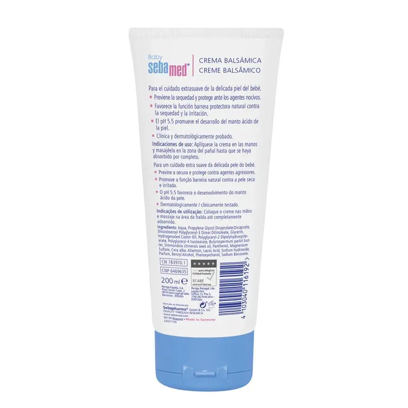 Sebamed Baby Duplo Crema Balsamica, 200 ml