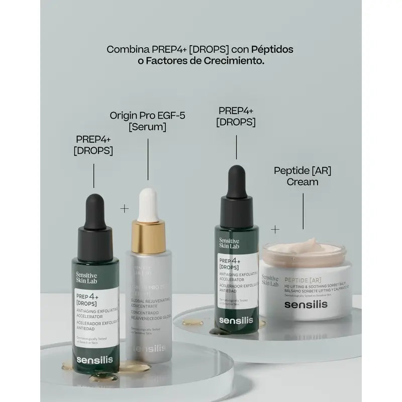 Sensilis Prep4+ Drops Sérum Acelerador Exfoliante Antiedad 30 Ml