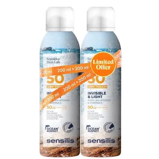 Sensilis Body Spray SPF 50+ Antiedad Invisible & Light , 2x200 ml