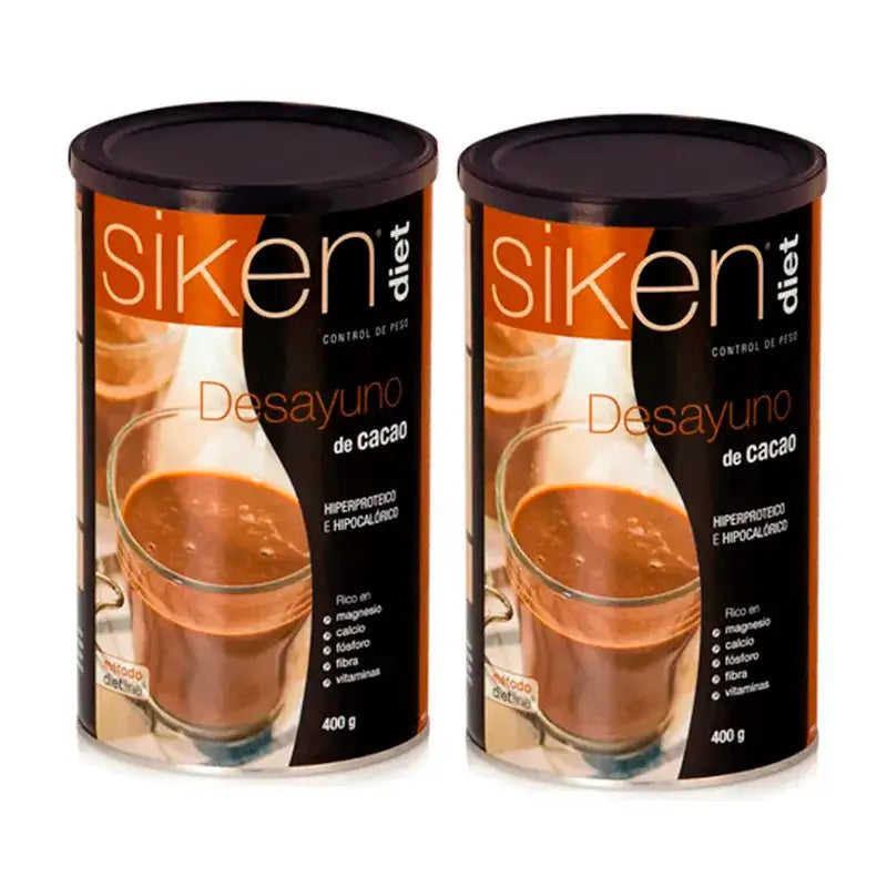 Siken Diet Desayuno Cacao, Pack 2 x 400 gr
