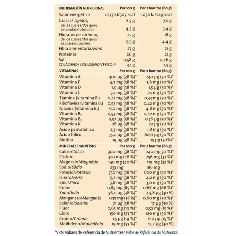 Siken Sustitutivo Colágeno Barrita Vainilla , 40 gramos