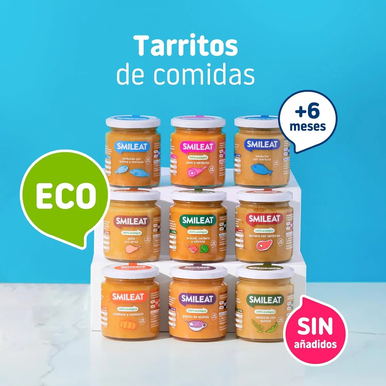 Smileat Tarrito Ternera Con Verduras, Pack 6 x 230 Gr
